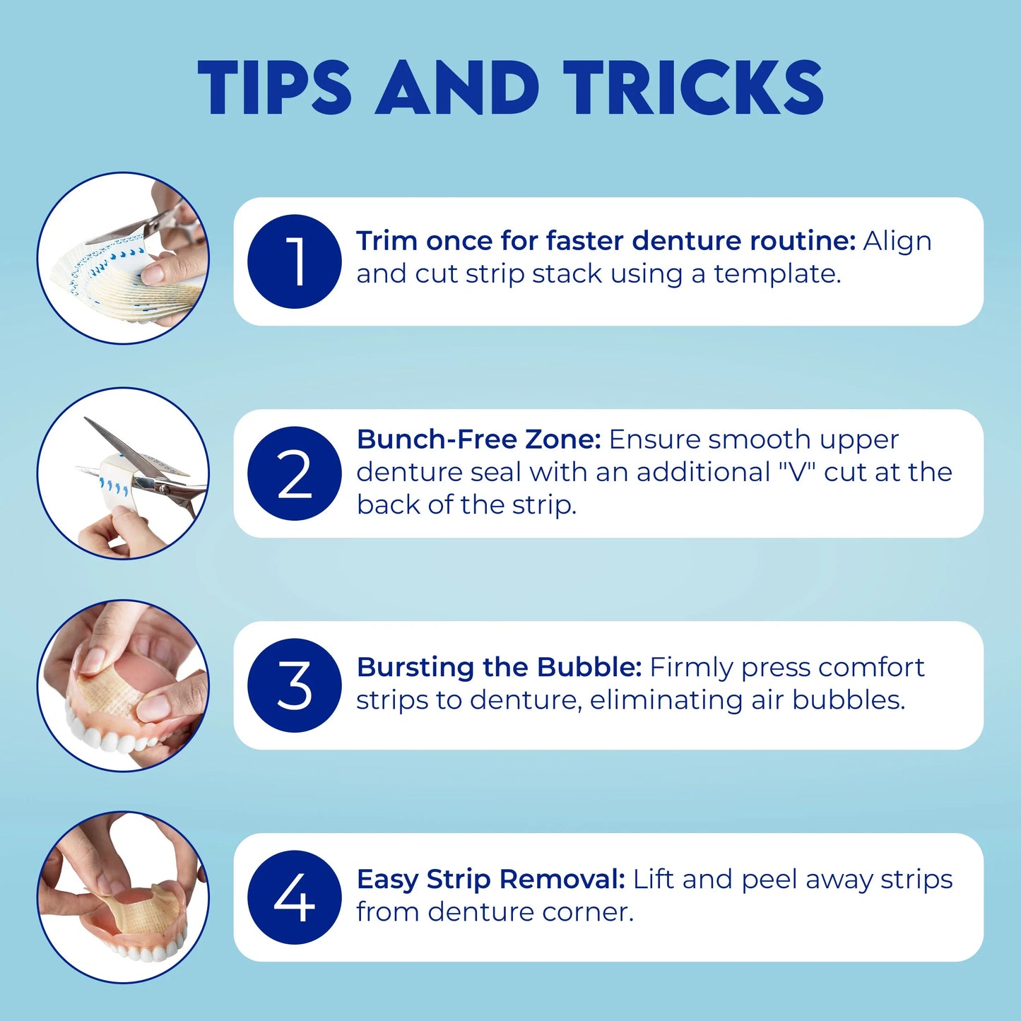 Secure Denture Adhesive Cushion Strips