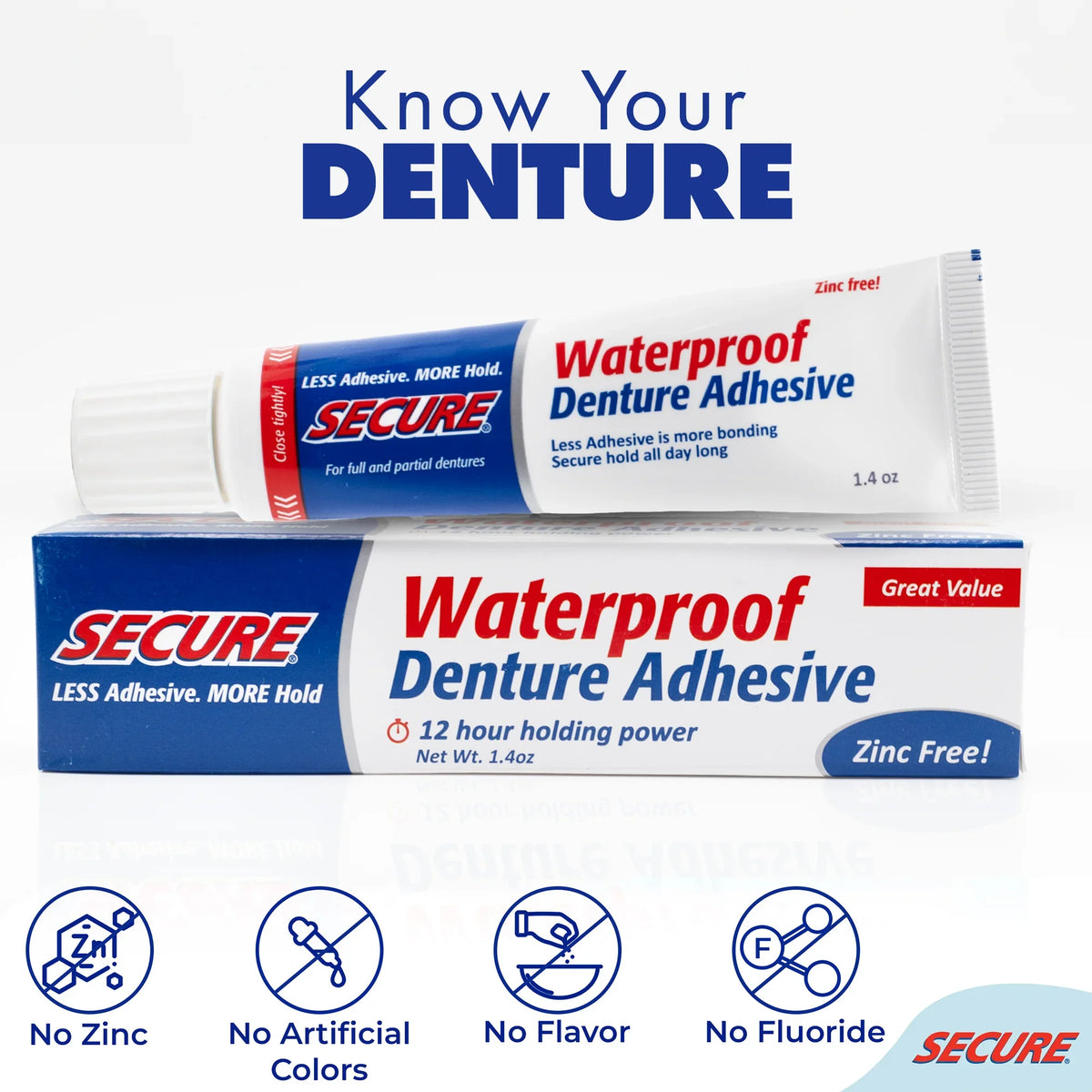 Secure Denture Adhesive | Strong, All Day Hold – Secure Denture USA