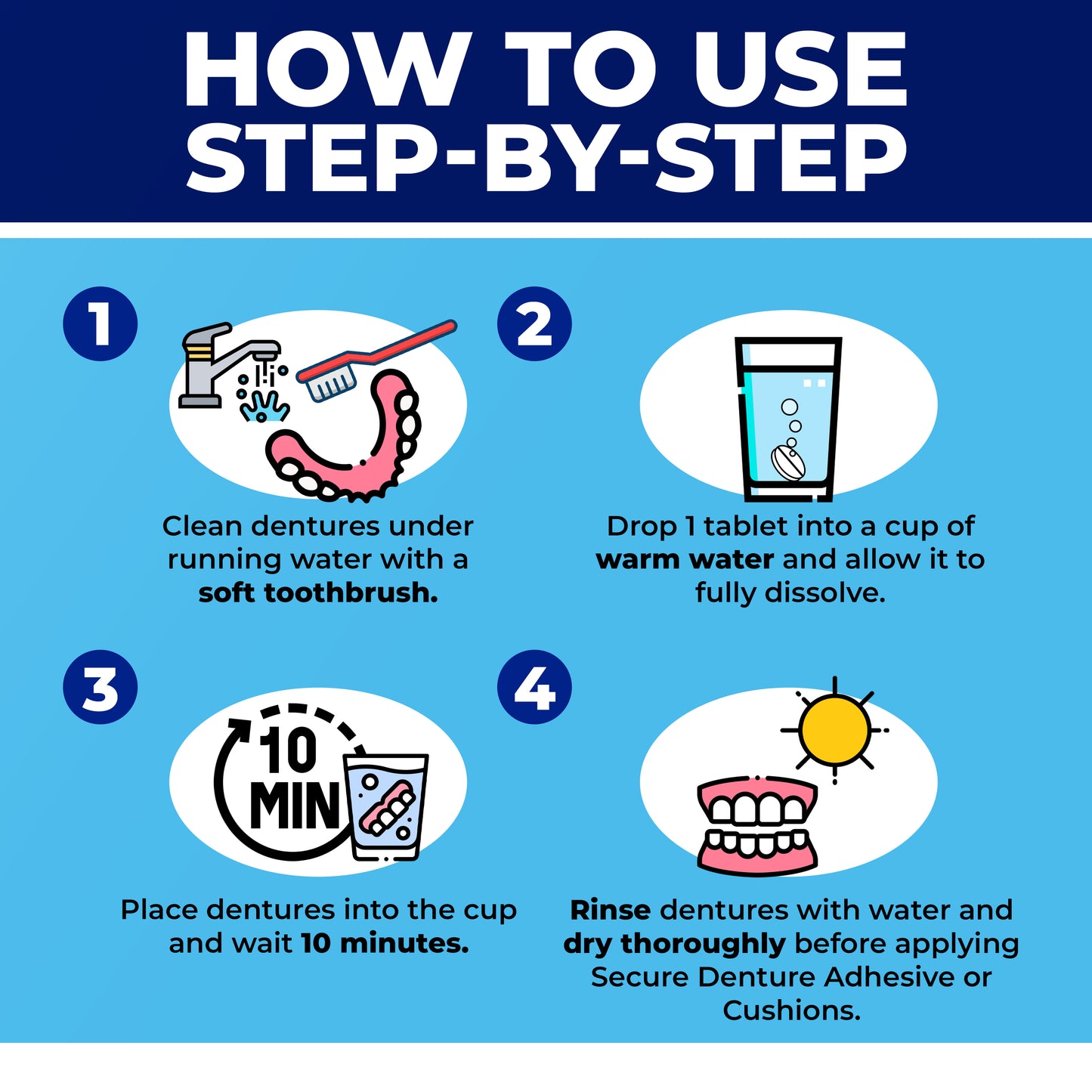 Secure Denture Cleansing Tablets