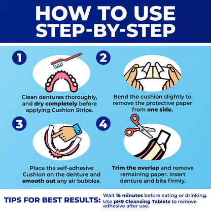 Secure Denture Adhesive Cushion Strips