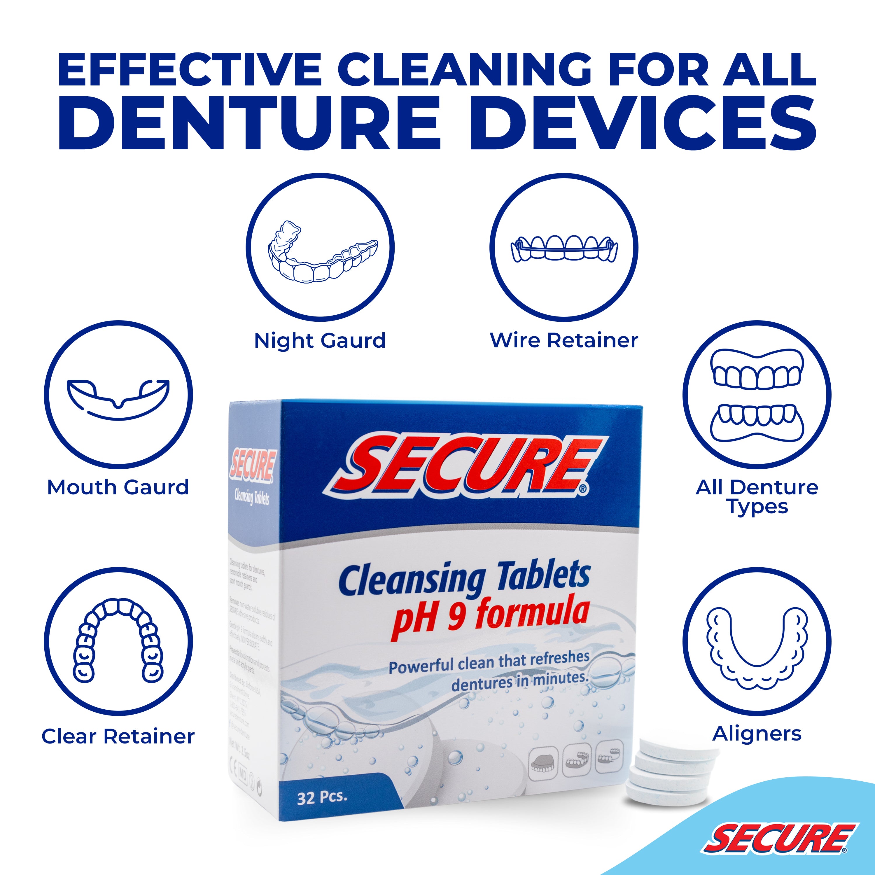 Secure Denture Cleansing Tablets – Secure Denture USA
